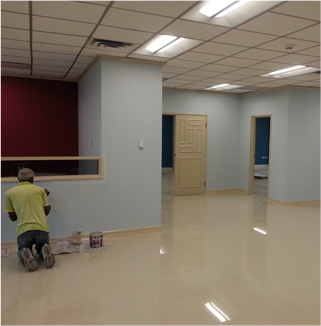 Office tile flooring 